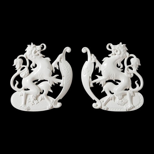 向い獅子 | レリーフ | PUF | 無塗装品