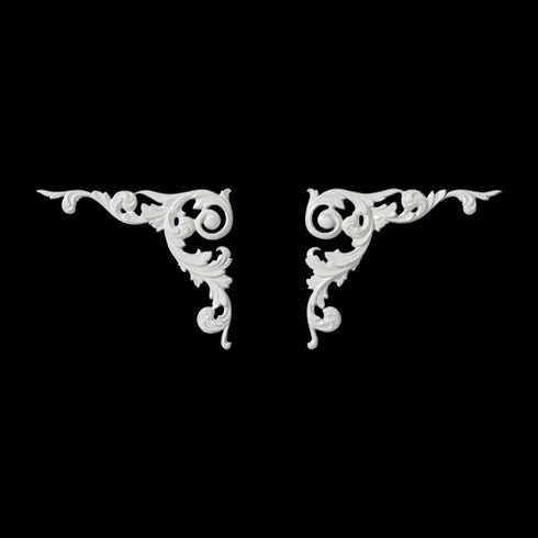 唐草4号 | レリーフ | ソリッド | 無塗装品