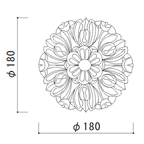 丸紋2号 | レリーフ | PUF | 無塗装品