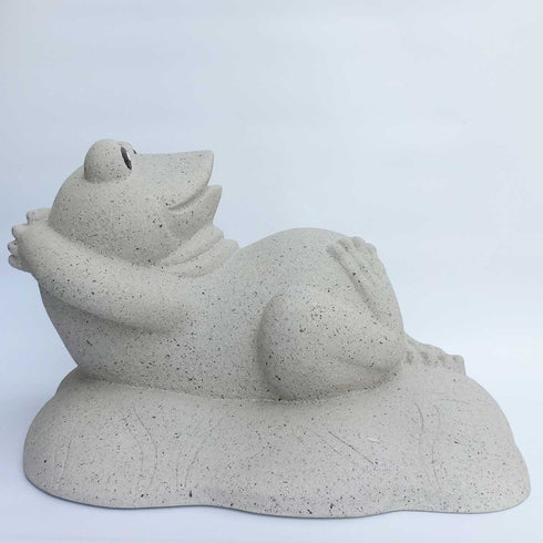 まったり無事カエル | 置物 オブジェ かわいい ベージュ